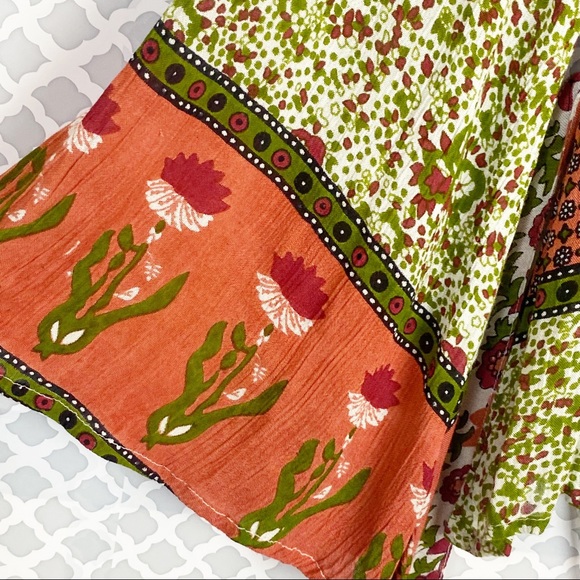 EUC RAGA Floral Boho Open Front Tie Waist Kimono - Picture 4 of 7